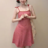 Gingham Plaid Slip Dress