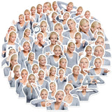 10/30/50pcs Blond Hair Lady Stickers