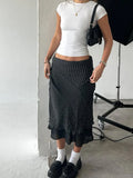 Polka Dot 2 Layer Maxi Skirt