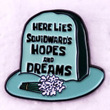 Here Lies Squidward's Hopes and Dreams Enamel Pin