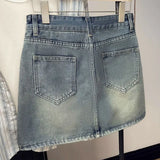 Asymmetrical Denim Skirt