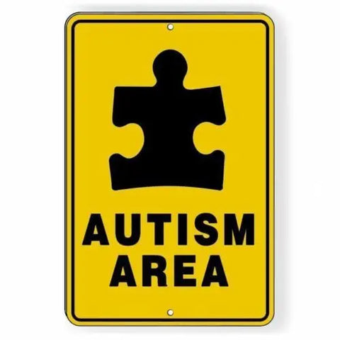 Autism Area Metal Sign