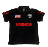 Haunted Mound America Long Sleeve Polo Shirt