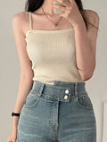 Ribbed Halter Crop Tops