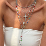 3Pcs Vermeil Unique Cross Rosary