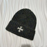 Metal cross Knitted Hat