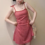 Gingham Plaid Slip Dress