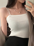 Ribbed Halter Crop Tops
