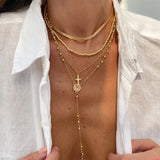 3Pcs Vermeil Unique Cross Rosary