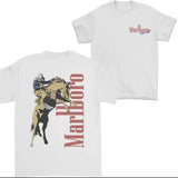 Washed Vintage Marlboro Cotton Crew Neck Tee