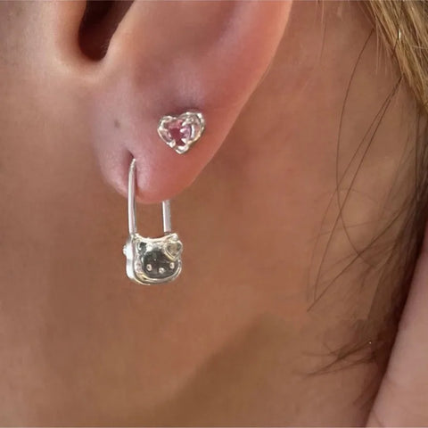 Hello Kitty Lock Earrings