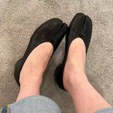 Leather Split Toe Pumps
