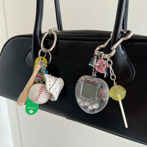 Tamagachi Charm Keychain