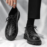 Spider Web Leather Lowtop Boots