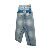 Double-layer Patchwork Baggy Jeans