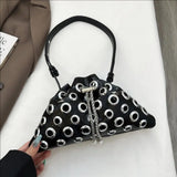 Metal Stud Rivet Shoulder Bag