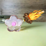 Glass Heart Bottle Cig Holder