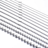 5pcs/lot 1.2mm-10mm Stainless Steel Ball Chain