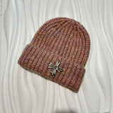 Metal cross Knitted Hat