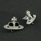 Saturn Heart Diamond Earrings