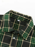 Baggy Plaid Womens Blouse