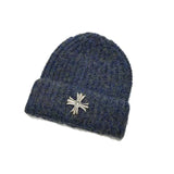 Metal cross Knitted Hat