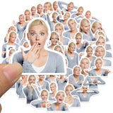 10/30/50pcs Blond Hair Lady Stickers