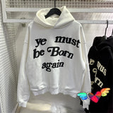 Ye Must Be Born Again Puff Print Oversized Hoodie