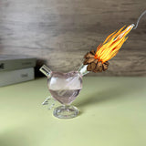 Glass Heart Bottle Cig Holder