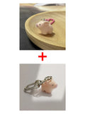 Fluffy Pig Keychain