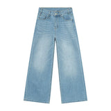 Wide Leg Washed Denim