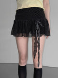 Sweet Polka Dot Mini Skirt