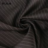 Vintage Pin Stripe Button-up Loose Casual Trousers