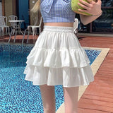 Double Pleated Ruffled Skirt