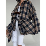 Baggy Plaid Womens Blouse