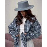 Baggy Plaid Womens Blouse