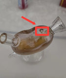 Glass Heart Bottle Cig Holder