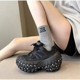 Metal Stud Thick Sole All Terrain Sneakers