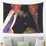 Trump Biden Smoking Tapestry