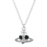 Saturn Heart Diamond Earrings