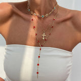 3Pcs Vermeil Unique Cross Rosary