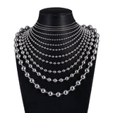 5pcs/lot 1.2mm-10mm Stainless Steel Ball Chain