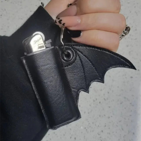 Bat Wing Lighter Holder Keychain