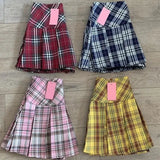 Plaid Pleated Mini Skirt