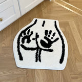 Hand Print Butt Handmade Rug