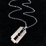 Steel Razor Blade Necklace