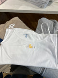 Little Duck Flower Embroidery Tank Top