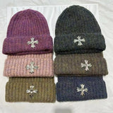 Metal cross Knitted Hat