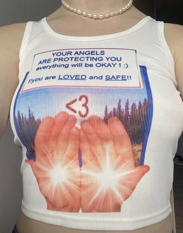 your angels are protecting you everything will be ok ribbed top