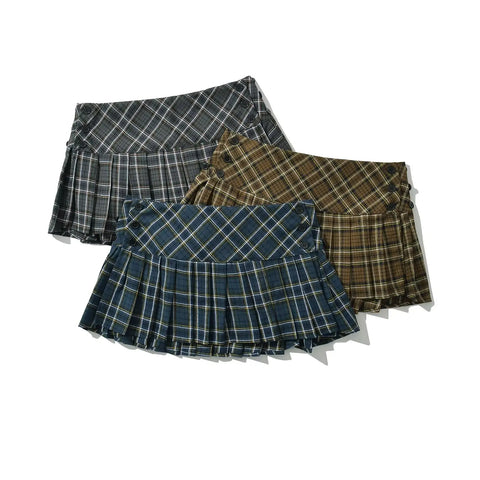 Korean Mini Plaid Skirts